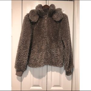 Abercrombie & Fitch Sherpa Jacket with detachable hood